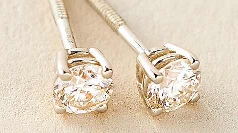 One of The Best Jewelry Gifts for the 2023 Holiday Season Earring Edition, the Peace Jewelers 14K Gold Choice of Carat Weight Cultured Diamond Stud Earrings available now at Peace Jewelers